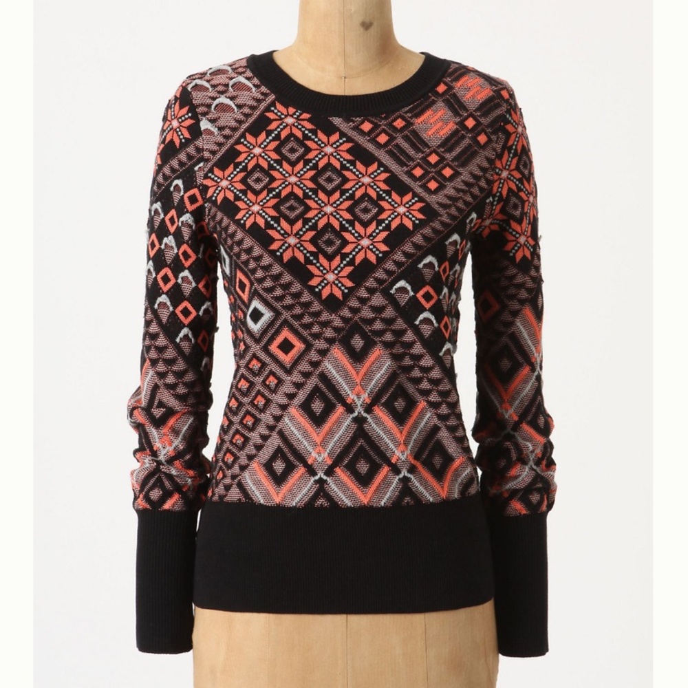 Anthropologie Charlie & Robin neo jacquard sweater